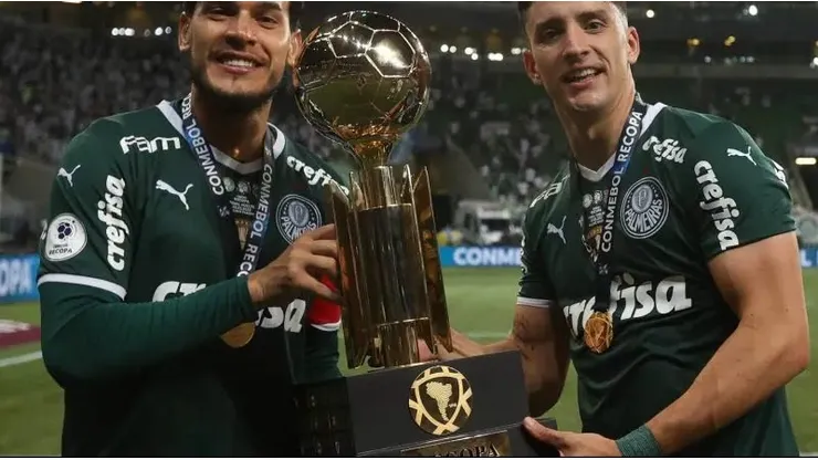 Gomez e Piquerez (Foto: Cesar Greco/Palmeiras)