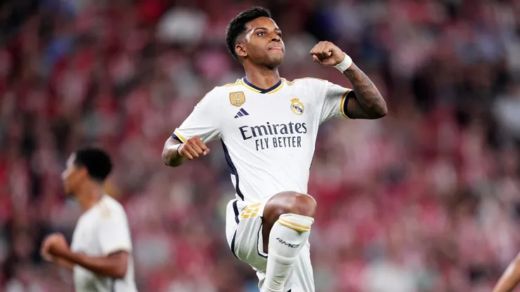 Rodrygo diz não se sentir confortável em posição no Real Madrid. Foto: Juan Manuel Serrano Arce/Getty Images
