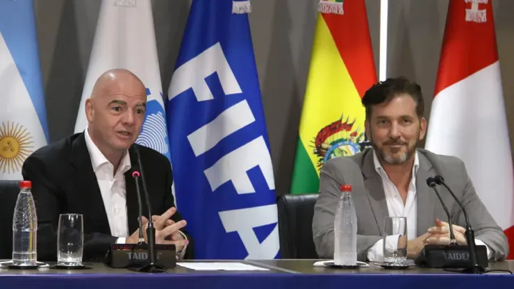 Getty Images(Photo by Christian Alvarenga/Getty Images) – Gianni Infantino e Alejandro Domínguez