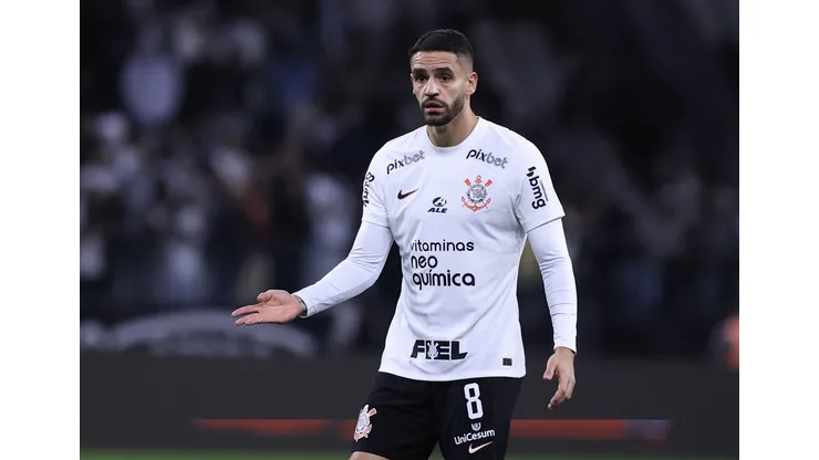 SP - SAO PAULO - 26/08/2023 - BRASILEIRO A 2023, CORINTHIANS X GOIAS - Renato Augusto jogador do Corinthians durante partida contra o Goias no estadio Arena Corinthians pelo campeonato Brasileiro A 2023. Foto: Marcello Zambrana/AGIF