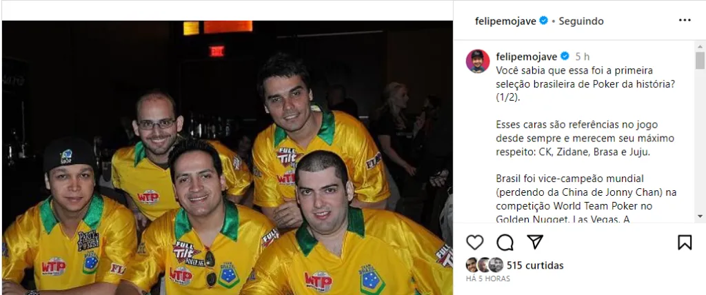 Foto: Reprodução Instagram @felipemojave
