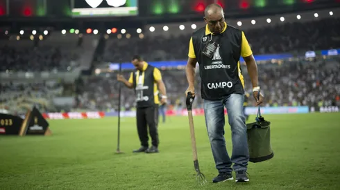 RJ - RIO DE JANEIRO - 24/08/2023 - LIBERTADORES 2023, FLUMINENSE X OLIMPIA - Vista geral do gramado do estadio Maracana para partida entre Fluminense e Olimpia pelo campeonato Libertadores 2023. Foto: Jorge Rodrigues/AGIF