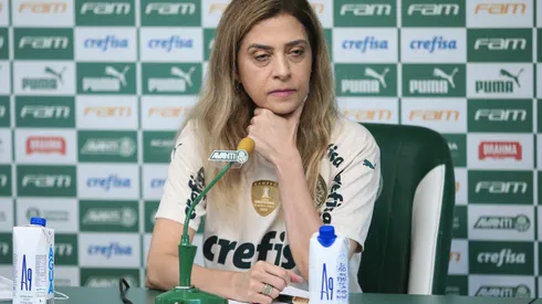 SP - Sao Paulo - 16/12/2021 - PALMEIRAS, COLETIVA PRESIDENTE - A Presidente do Palmeiras Leila Pereira durante coletiva de imprensa realizada no CT Barra Funda. Foto: Ettore Chiereguini/AGIF