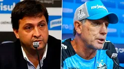 Montagem: fotos de divulgação - Alberto Guerra e Renato Portaluppi se estranharam nos bastidores do Grêmio