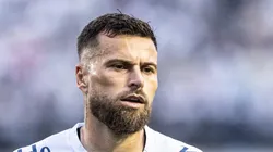 SP - SANTOS - 01/10/2023 - BRASILEIRO A 2023, SANTOS X VASCO - Lucas Lima jogador do Santos durante partida contra o Vasco no estadio Vila Belmiro pelo campeonato Brasileiro A 2023. Foto: Abner Dourado/AGIF