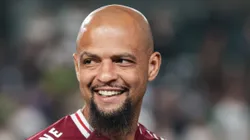 PR - CURITIBA - 24/07/2023 - BRASILEIRO A 2023, CORITIBA X FLUMINENSE - Felipe Melo jogador do Fluminense durante execucao do hino nacional antes da partida contra o Coritiba no estadio Couto Pereira pelo campeonato Brasileiro A 2023. Foto: Robson Mafra/AGIF