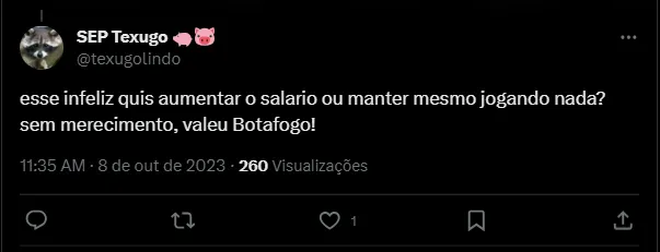 tweet botafogo