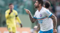 BA - PORTO ALEGRE - 07/10/2023 - BRASILEIRO A 2023, GOIAS X BAHIA - Everaldo jogador do Bahia comemora seu gol durante partida contra o Goias no estadio Serrinha pelo campeonato Brasileiro A 2023. Foto: Heber Gomes/AGIF