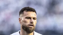 SP - SANTOS - 01/10/2023 - BRASILEIRO A 2023, SANTOS X VASCO - Lucas Lima jogador do Santos durante partida contra o Vasco no estadio Vila Belmiro pelo campeonato Brasileiro A 2023. Foto: Abner Dourado/AGIF