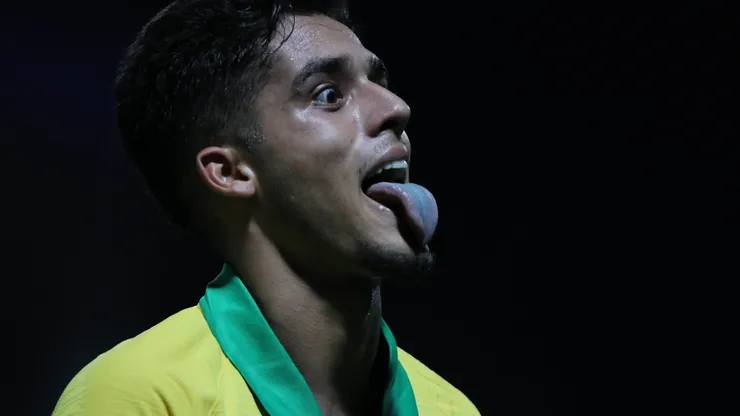 GO - Goiania - 11/11/2019 - Cop do Mundo Sub - 17, Brasil x Italia - Yan Couto jogador da Selecao Brasileira Sub-17 durante partida contra a Italia no estadio Olimpico pela Copa do Mundo Sub-17. Foto: Heber Gomes/AGIF