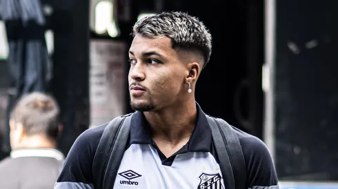 Foto: Raul Baretta/ Santos FC - Marcos Leonardo é uma das referências do atual elenco do Peixe, mesmo com apenas 20 anos