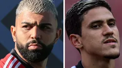 Fotos: Robson Mafra e Thiago Ribeiro/AGIF - Gabigol e Pedro disputam vaga no ataque do Flamengo
