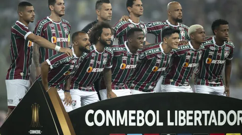 RJ - RIO DE JANEIRO - 27/09/2023 - LIBERTADORES 2023, FLUMINENSE X INTERNACIONAL - Jogadores do Fluminense posam para foto antes na partida contra Internacional no estadio Maracana pelo campeonato Libertadores 2023. Foto: Jorge Rodrigues/AGIF