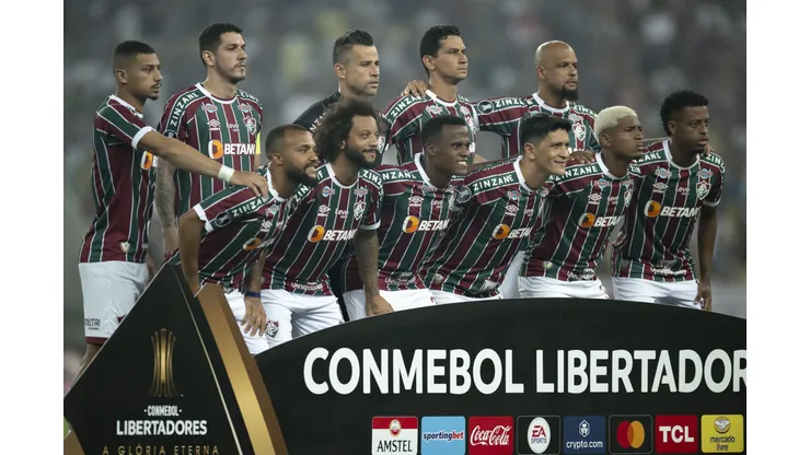 RJ - RIO DE JANEIRO - 27/09/2023 - LIBERTADORES 2023, FLUMINENSE X INTERNACIONAL - Jogadores do Fluminense posam para foto antes na partida contra Internacional no estadio Maracana pelo campeonato Libertadores 2023. Foto: Jorge Rodrigues/AGIF