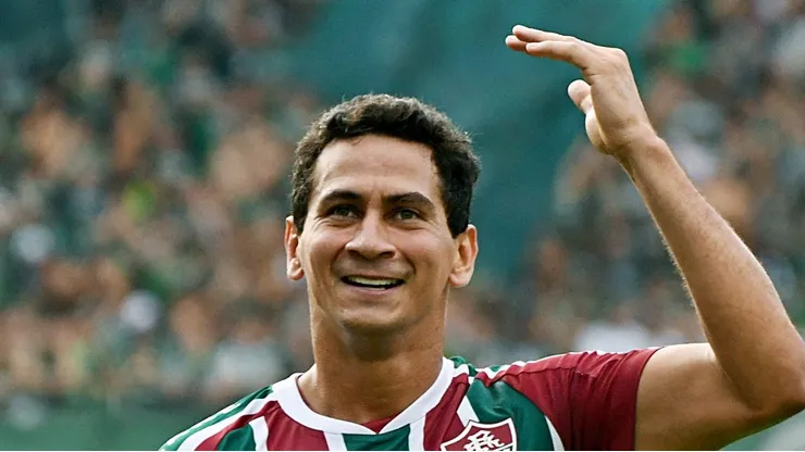 Curitiba, PR - Brasil - 01/05/2022 - Couto Pereira - PH Ganso comemorando gol Campeonato Brasileiro. 4ª Rodada. Jogo Fluminense x Coritiba. FOTO DE MAILSON SANTANA/FLUMINENSE FC