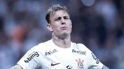 SAO PAULO, BRAZIL - MAY 14: Roger Guedes of Corinthians reacts during a match between Corinthians and Sao Paulo as part of Brasileirao Series A 2023 at Neo Quimica Arena on May 14, 2023 in Sao Paulo, Brazil. (Photo by Alexandre Schneider/Getty Images)