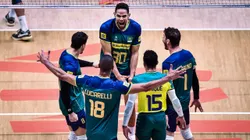 Brasil em ação pela Liga das Nações. Foto: FIVB