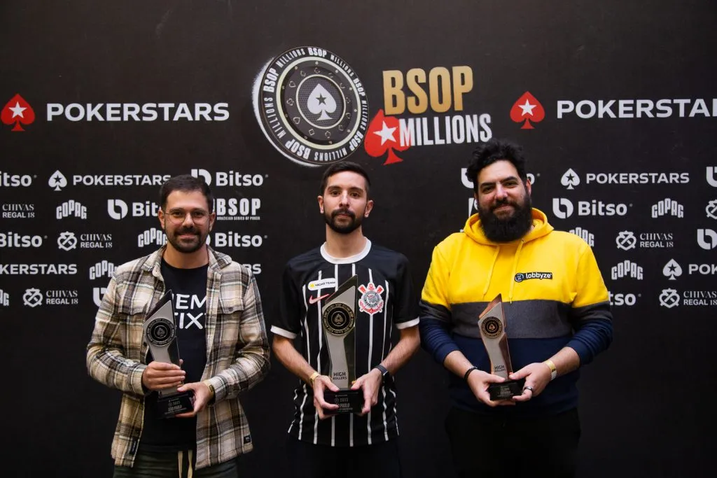 Pódio High Rollers BSOP Millions (Foto: Divulgação/BSOP)