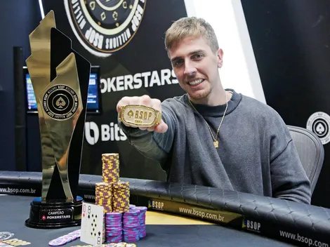 Uruguaio realiza uma virada incrível e fica com o troféu de campeão do BSOP Millions
