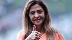 Leila Pereira, presidente do Palmeiras. A mandatária do rival pode encontrar ajuda no Tricolor - Foto: Ettore Chiereguini/AGIF