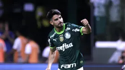 Flaco comemorando seu tento. Foto: Marcello Zambrana/AGIF