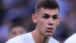 Gabriel Moscardo, jogador do Corinthians, durante partida contra o Palmeiras no estadio Arena Corinthians pelo campeonato Brasileiro A 2023. Foto: Ettore Chiereguini/AGIF