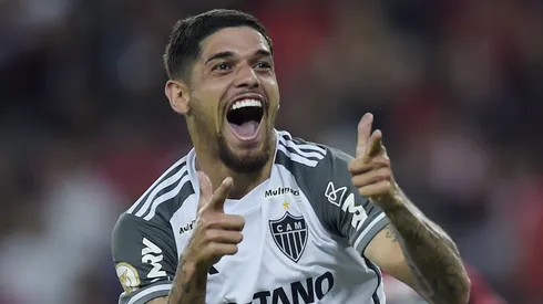 Rubens jogador do Atletico-MG comemora seu gol durante partida contra o Flamengo no estadio Maracana pelo campeonato Brasileiro A 2023. Alexandre Loureiro/AGIF