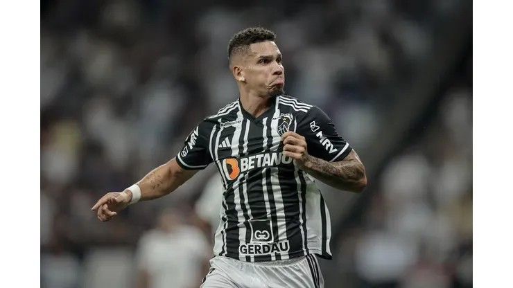 Foto: Pedro Souza/Atlético-MG - Paulinho faz comemoração inusitada em vitória do Atlético-MG contra o Flamengo