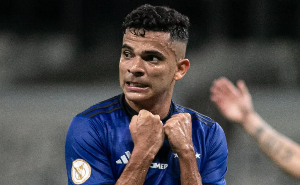 Bruno Rodrigues jogador do Cruzeiro comemora seu gol durante partida contra o Vasco