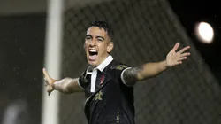 Puma Rodriguez jogador do Vasco comemora seu gol durante partida contra o Corinthians no estadio Sao Januario pelo campeonato Brasileiro A 2023. Foto: Jorge Rodrigues/AGIF