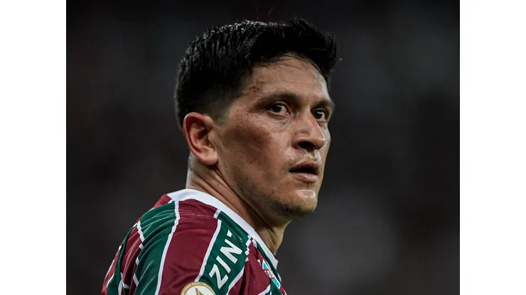 Cano, jogador do Fluminense, comemora seu gol durante partida contra o São Paulo, no estádio Maracanã pelo Campeonato Brasileiro A 2023. Foto: Thiago Ribeiro/AGIF