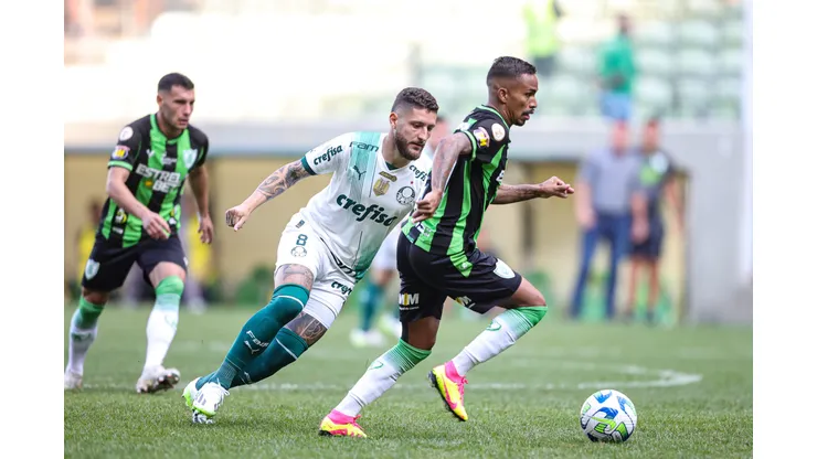 MG - BELO HORIZONTE - 30/07/2023 - BRASILEIRO A 2023, AMERICA-MG X PALMEIRAS - Paulinho Boia jogador do America-MG durante partida contra o Palmeiras no estadio Independencia pelo campeonato Brasileiro A 2023. Foto: Gilson Lobo/AGIF