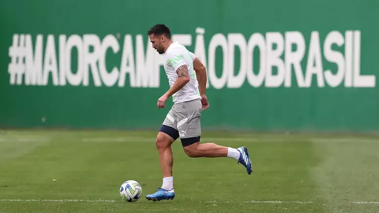 Luan iniciando o processo de transição física. Foto: Cesar Greco / Palmeiras