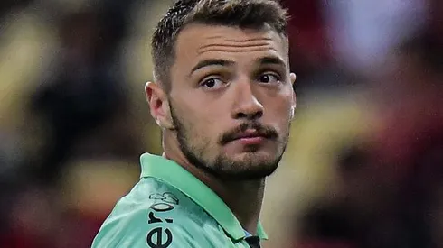 Gabriel Grando, goleiro do Grêmio, durante partida contra o Flamengo no estadio Maracana pelo campeonato Copa do Brasil 2023. Foto: Thiago Ribeiro/AGIF
