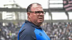 Marcelo Fernandes técnico do Santos durante partida pelo Campeonato Brasileiro