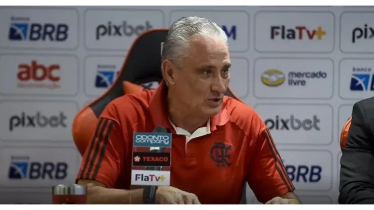 Tite durante coletiva do Flamengo - Foto: Gilvan de Souza/Flamengo