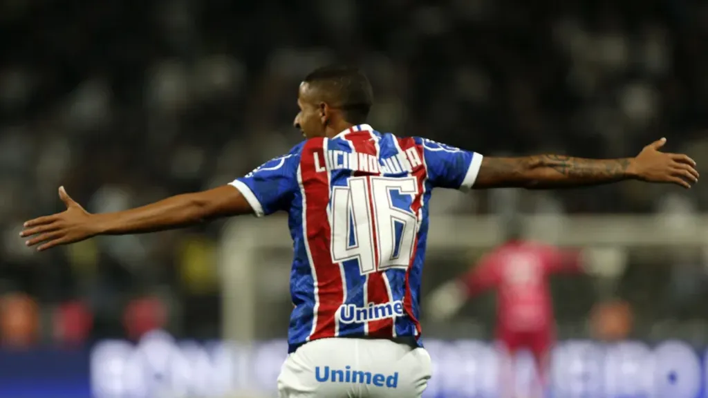 Foto: Felipe Oliveira/EC Bahia – Luciano Juba comemora gol do Bahia