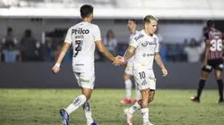Soteldo, jogador do Santos, durante partida contra o São Paulo na Vila Belmiro pelo Campeonato Brasileiro - Foto: Abner Dourado/AGIF