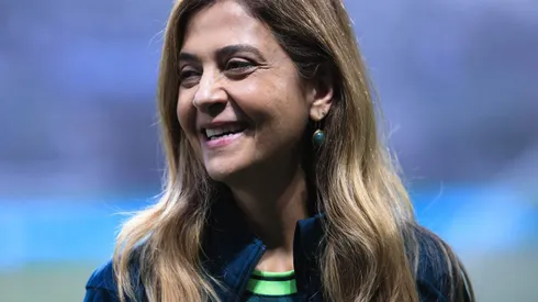 Leila Pereira, presidente do Palmeiras, durante partida contra o Corinthians no estadio Arena Allianz Parque pelo campeonato BRASILEIRO A 2023. Foto: Ettore Chiereguini/AGIF