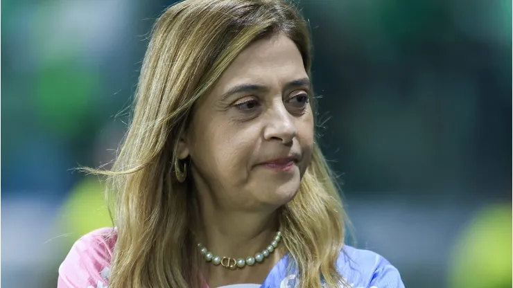 leila pereira presidente do Palmeiras antes da partida contra o Atletico-MG no estadio Arena Allianz Parque pelo campeonato Brasileiro A 2023. Foto: Marcello Zambrana/AGIF