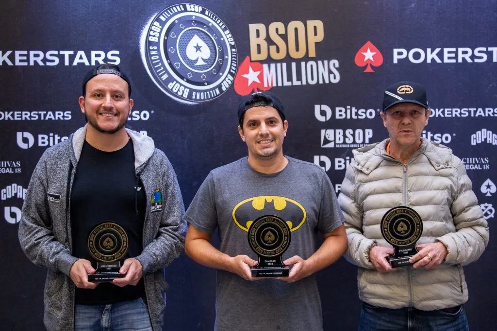 Pódio do PL Omaha Freezeout (Foto: Divulgação/BSOP)