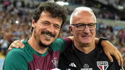 Fernando Diniz tecnico do Fluminense com Dorival Junior tecnico do Sao Paulo durante partida no estadio Maracana pelo campeonato Brasileiro A 2023. Foto: Thiago Ribeiro/AGIF