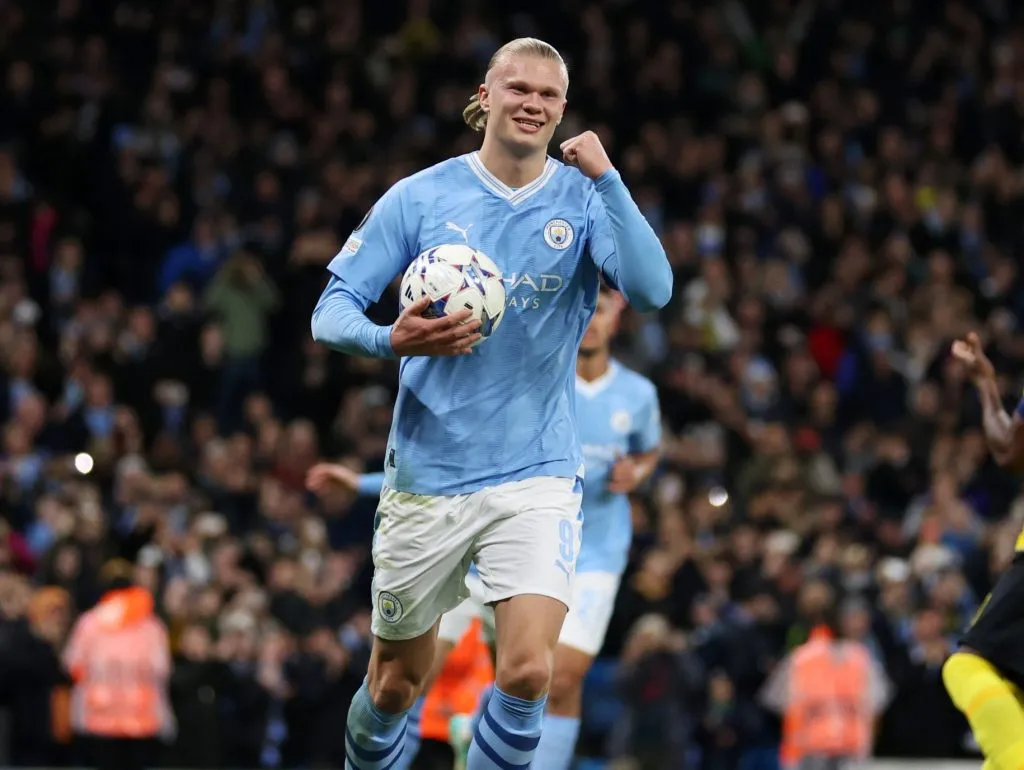 Haaland comemora mais um gol pelo Manchester City