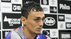 SP - Santos - 05/06/2019 - Coletiva Diego Pituca, do Santos Futebol Clube - Coletiva do meio campo Diego Pituca, do Santos Futebol Clube, no CT Rei Pele. Foto: Fernanda Luz/AGIF