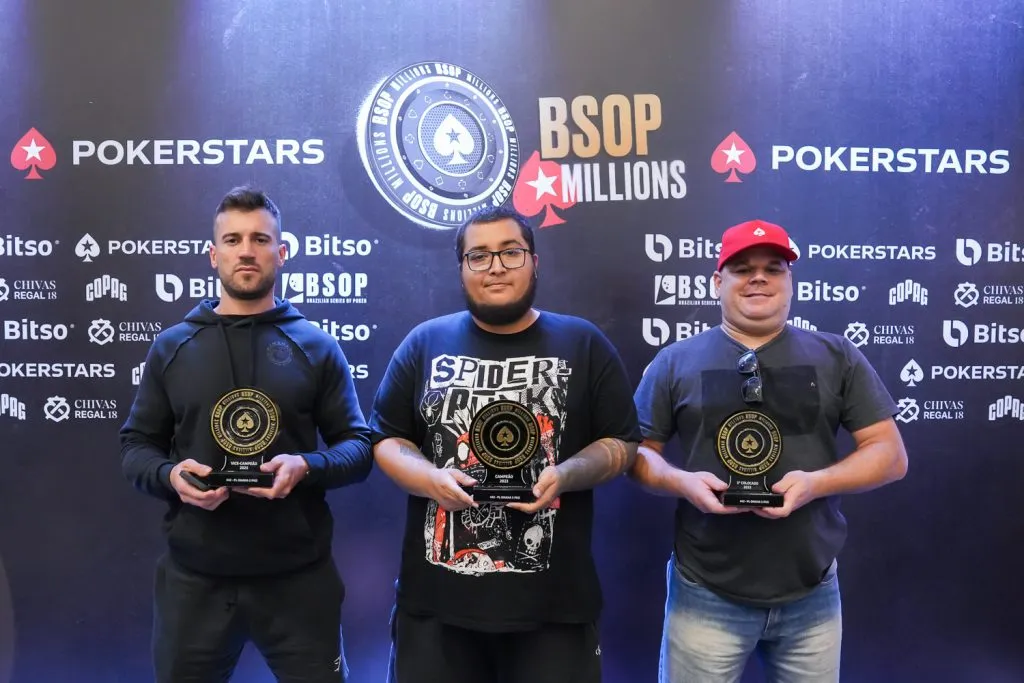 Pódio do PLO5 KO (Foto: Divulgação/BSOP)