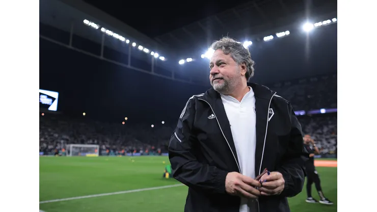 Julio Casares presidente do Sao Paulo durante partida contra o Corinthians no estadio Arena Corinthians pelo campeonato Copa do Brasil 2023. Foto: Ettore Chiereguini/AGIF