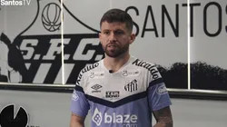 Foto: Reprodução/Santos TV - Caio Henrique falou sobre volta ao Santos
