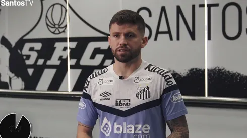 Foto: Reprodução/Santos TV - Caio Henrique falou sobre volta ao Santos