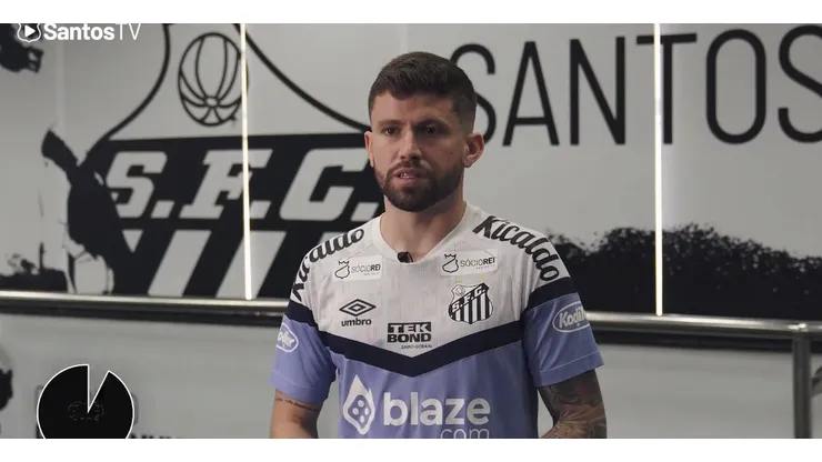 Foto: Reprodução/Santos TV - Caio Henrique falou sobre volta ao Santos