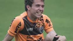 Bernard em treino do Galo, em 2013. O jogador virou destaque nos noticiários recentemente Foto: Fernando Soutello/AGIF